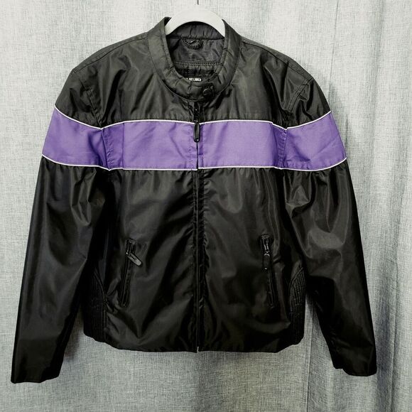 Nexgen Motorcycle Riding Jacket Tough Fabric Black Purple Thinsulate Women's L - Picture 4 of 16